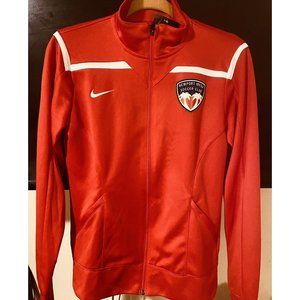 Nike women’s Dri-Fit Size Small Red Zip Jacket 2 Side Pockets